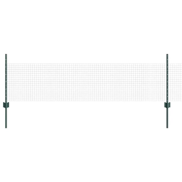 vidaXL Zaun mit Pfosten Grün 0,5 x 10 m Stahl 3336435