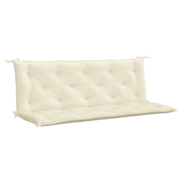vidaXL Gartenbank-Auflage Cremeweiß 150x50+50 x7 cm Oxford-Gewebe 315018