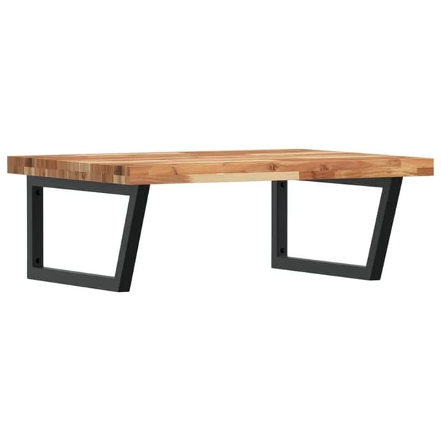 vidaXL Waschbeckenregal Wandmontage Stahl und Akazienholz 3302939