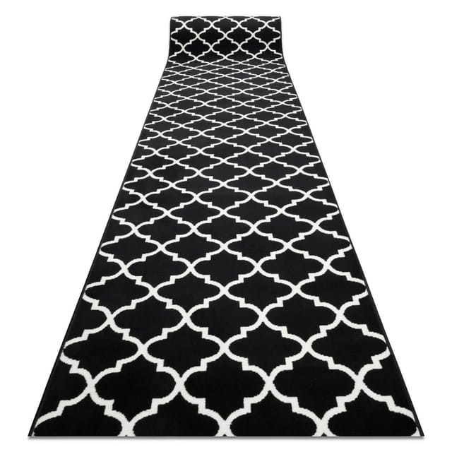 RugsX Läufer Bcf Morad VG16660 Schwarz 80cm 480cm