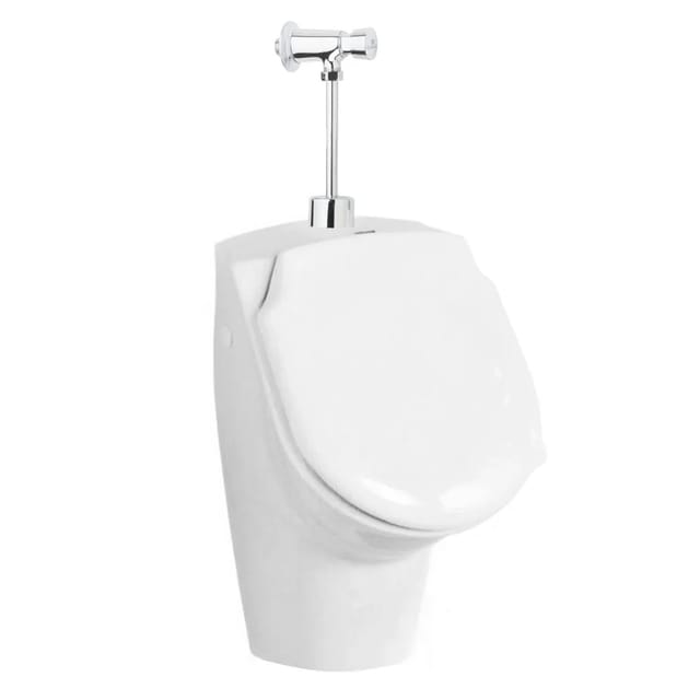 BÄDER BOUTIQUE Urinalbecken Hygiene Glasur Zulauf oben inkl. Deckel & Druckspüler