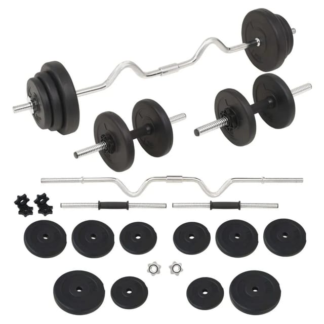 vidaXL Langhantel und Kurzhantel-Set 30 kg 91401