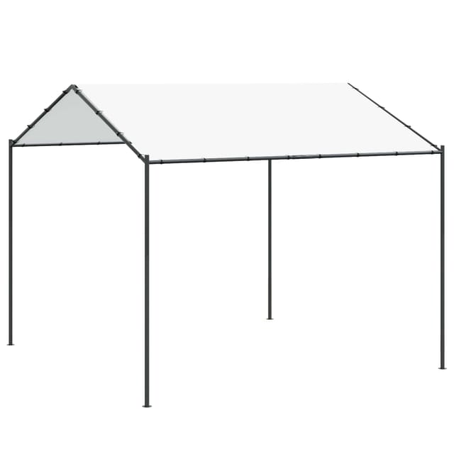 vidaXL Pavillon Weiß 4 x 4 x 2,6 m Stahl und Polyester 362452