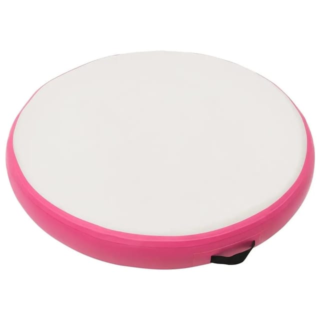 vidaXL Aufblasbare Gymnastikmatte mit Pumpe 100x100x10 cm PVC Rosa 92703