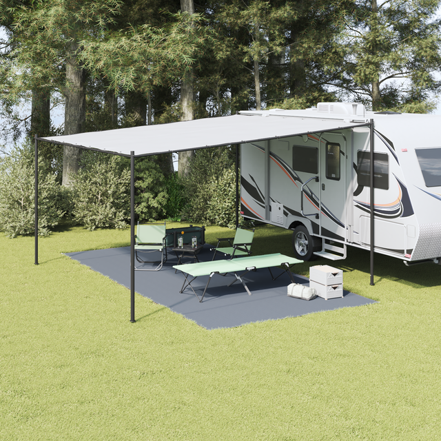 vidaXL Zeltteppich Blau und Grau 600 x 300 cm Polyethylen 42000179