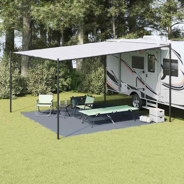 vidaXL Zeltteppich Blau und Grau 400 x 400 cm Polyethylen 42000180