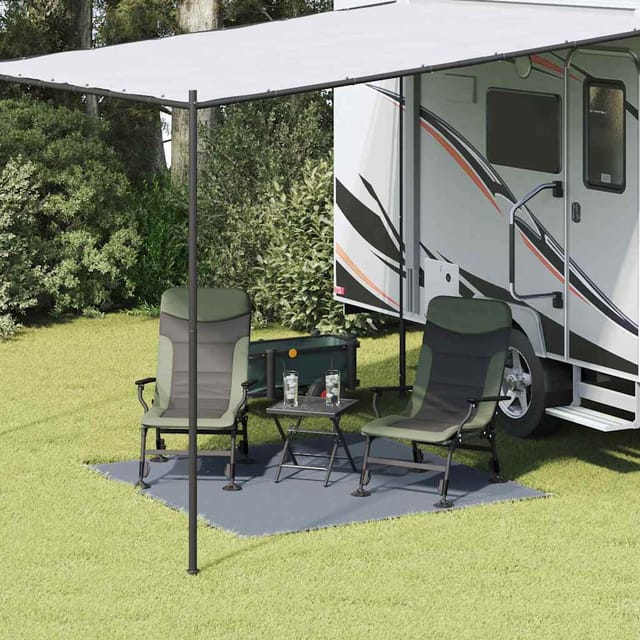 vidaXL Zeltteppich Blau und Grau 200 x 200 cm Polyethylen 42000165