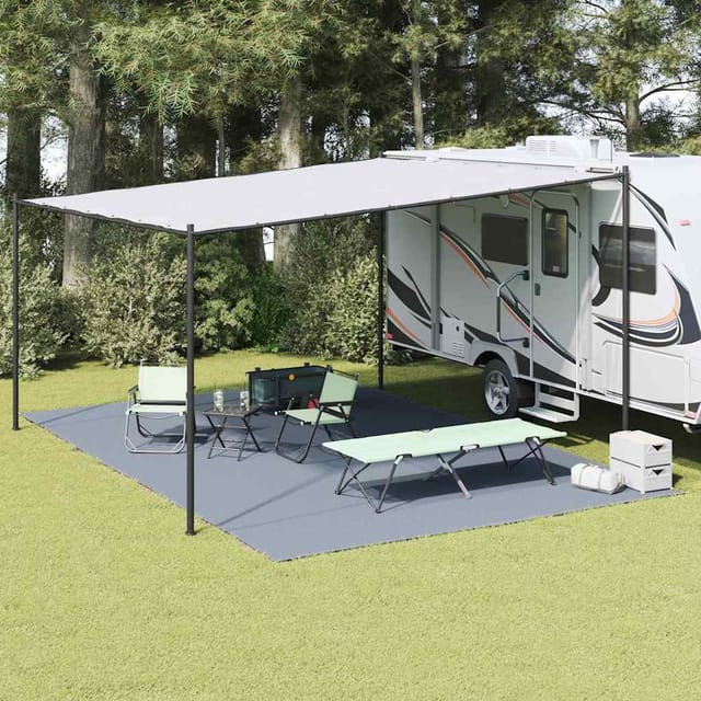 vidaXL Zeltteppich Blau und Grau 600 x 400 cm Polyethylen 42000182
