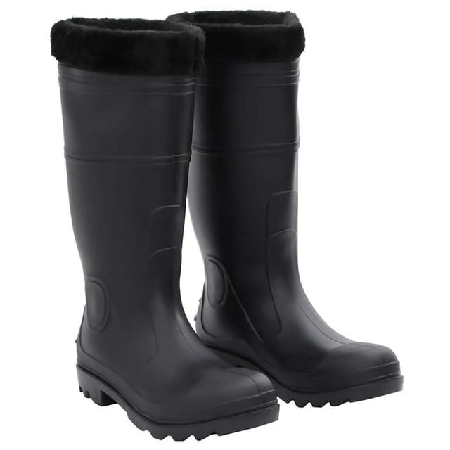 vidaXL Gummistiefel mit Herausnehmbarem Innenfutter Schwarz Größe 41 PVC 137599