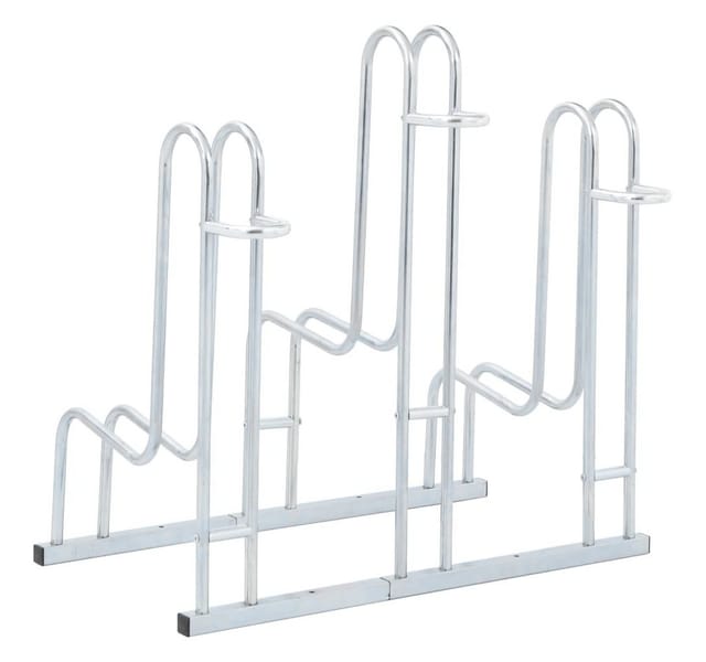 vidaXL Fahrradständer für 3 Fahrräder Freistehend Verzinkter Stahl 4005569