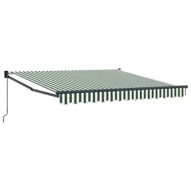 vidaXL Markise Grün und Weiß 300 x 250 x 165 cm Polyester 3330187