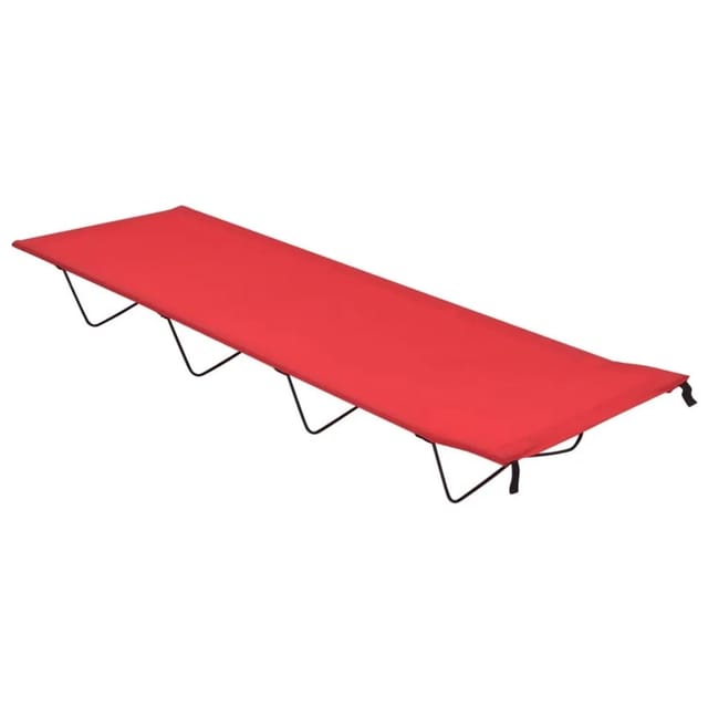 vidaXL Campingliege 180x60x19 cm Oxford-Gewebe und Stahl Rot 312480