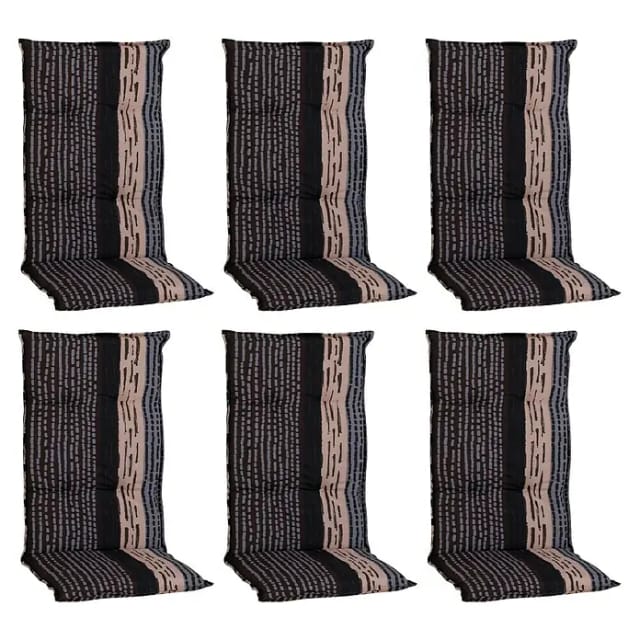 Beo Sitzauflage Hochlehner Bangui 6er-Set Grau-Ecru