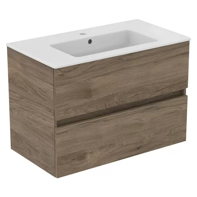 Ideal Standard Möbelpaket Eurovit+ Unterschrank und Waschtisch 81 cm Nussbaum