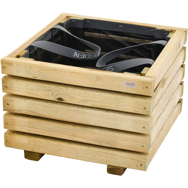 Siena Garden Pflanzkübel Ella Holz 40 cm x 40 cm x 40 cm Natur FSC®