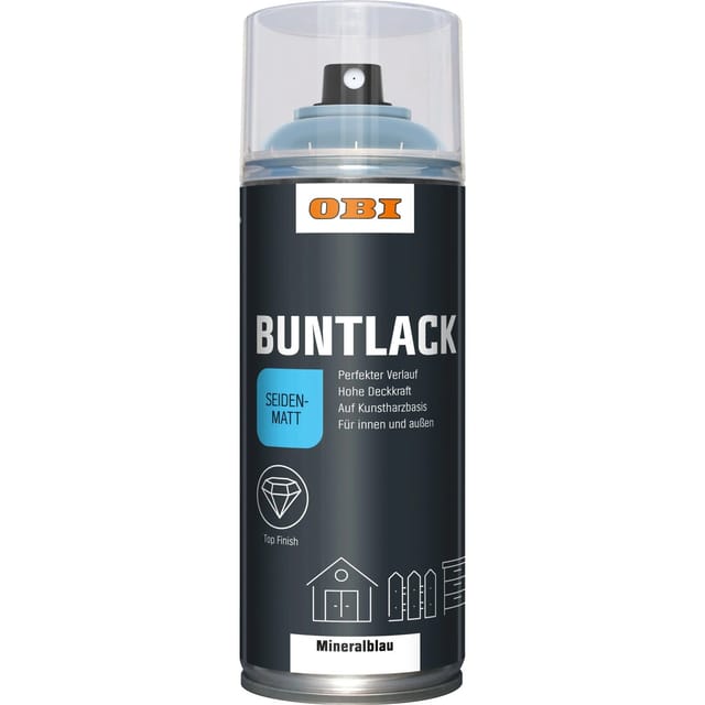 OBI Buntlack Spray Mineralblau seidenmatt 400 ml