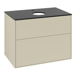 V&B Waschtischunterschrank Finion 80x60,3cm, Abd.-Pl. bla m, si Gr m Lac