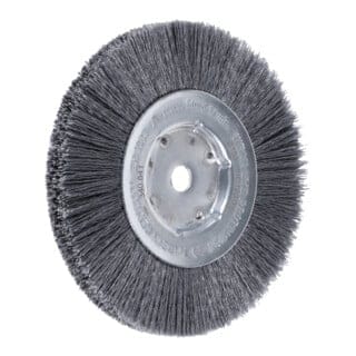Lessmann Einreihige Rundbürste mikroabrasiv 0,6 mm, SiC 120, Bürsten-⌀xBürstenbreite: 150X14 mm