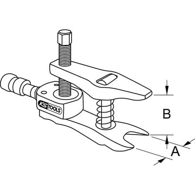 KS Tools Universal-Kugelgelenk-Ausdrücker ohne Hydraulik-Zylinder, 36mm