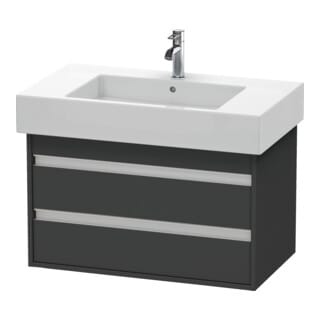 Duravit Waschtischunterschrank Ketho 80x45,5cm, graph ma, 2 Schubk., wandhängend
