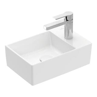 V&B Handwaschbecken Memento 2.0 40x26cm, m Hahnl., o. ÜL, we alp C-plus
