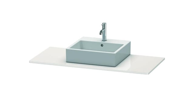 Duravit Konsole XSquare 80x55cm, we hochglanz, mit 1 Ausschnitt