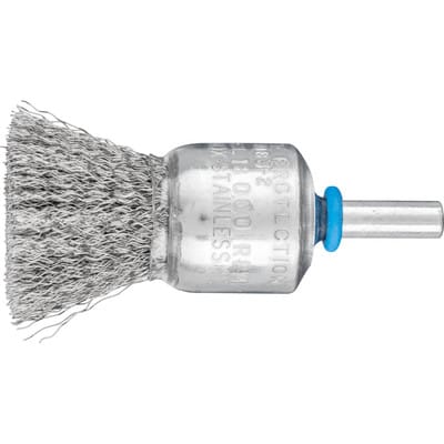 PFERD TOOLS Pinselbürste ungezopft PBU Ø20mm Schaft-Ø6 mm Edelstahl-Draht-Ø0,20