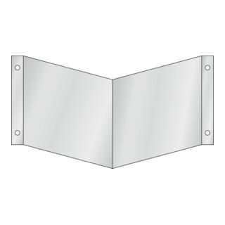 Nasenschild Wandmontage für zwei Symbole klein, Typ: 01150