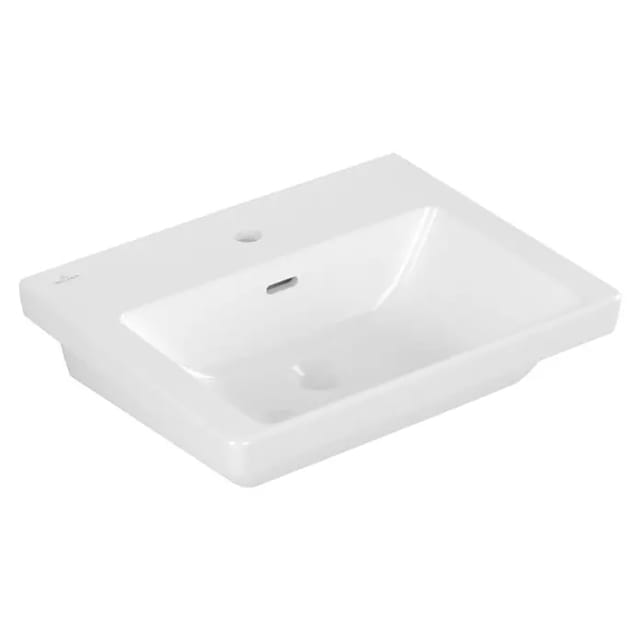 V&B Waschtisch Subway 3.0 55x44cm, eck., m 1 HL/mit ÜL, we C-plus