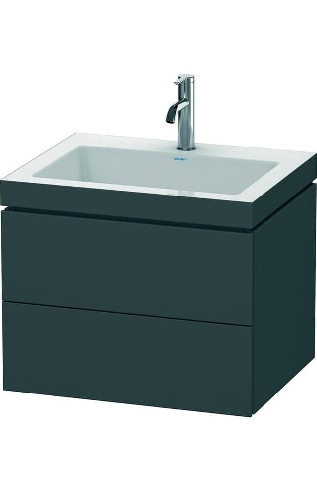 Duravit Waschtischunterschrank c-bonded L-Cube 60x48cm, o HL, we. hgl, 2 Schub., wandhängend