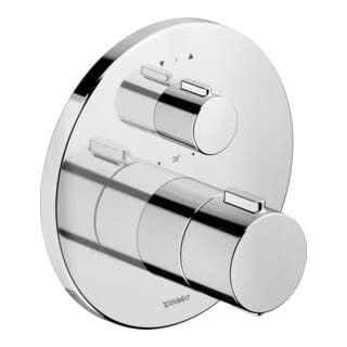 Duravit Fertigmontageset UP-Thermostat, Rosette rund, chrom