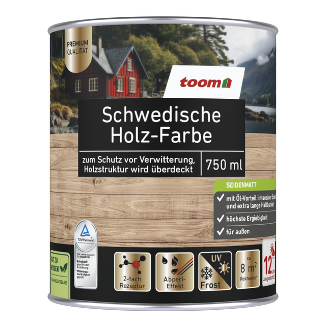 toom Schwedenhausfarbe reinweiß 750 ml