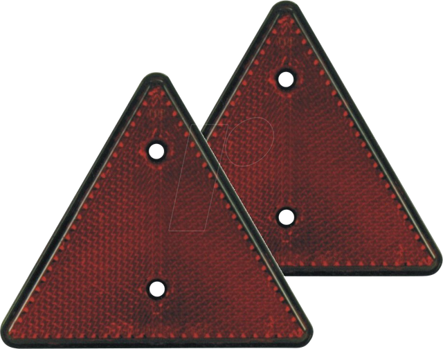 ANHGR 10231 - Anhänger - Reflektor, dreieckig, rot, 2er-Set