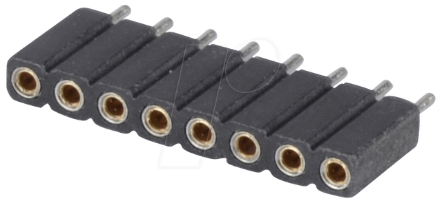 BL 1X08G7 2,54 - Buchsenleiste - 8-pol, gerade, RM 2,54, H: 7,0 mm