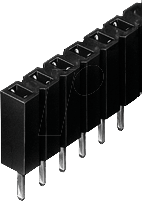 FIS BL1 06 G - Buchsenleiste 2,54mm, 1x6, trennbar, vergoldet