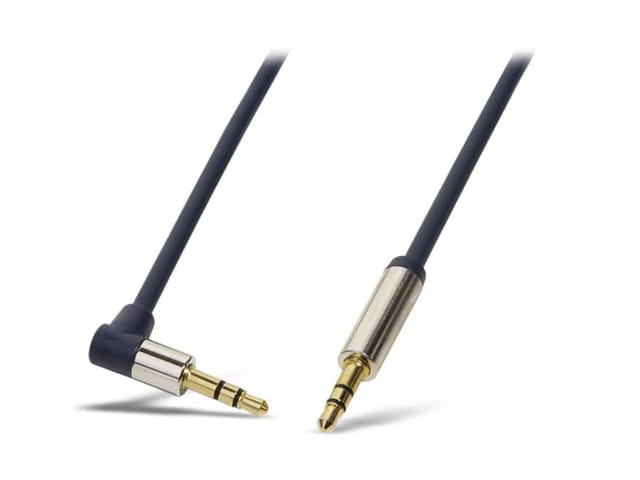 LOGILINK CA11300 - Audio Kabel, 3,5 mm 3-Pin Klinkenstecker auf 90° Stecker, Metall