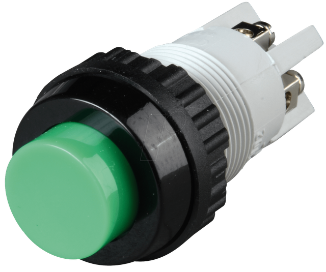 RAFI 011.507 - Drucktaster 2A-250VAC 1Ö/1S Ø22/18,2mm gn