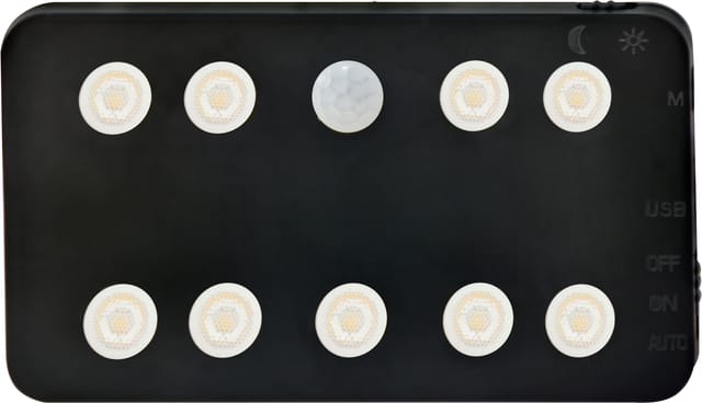 REV LED-Akku-Wandleuchte, Bewegungsmelder, 1,5W, CCT, 110lm, warmweiß, neutralweiß, kaltweiß, IP20, schwarz