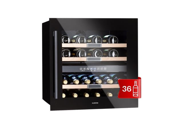 Vinsider 36 Onyx Edition Weinkühlschrank 2 Kühlzonen 5-22°C 85l Onyx 36 Flaschen