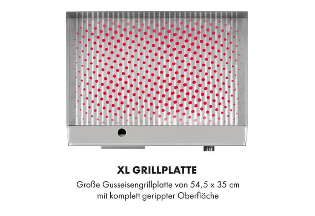 Grillmeile 3000R Elektrogrill 3000W Platte 54,5x35cm geriffelt