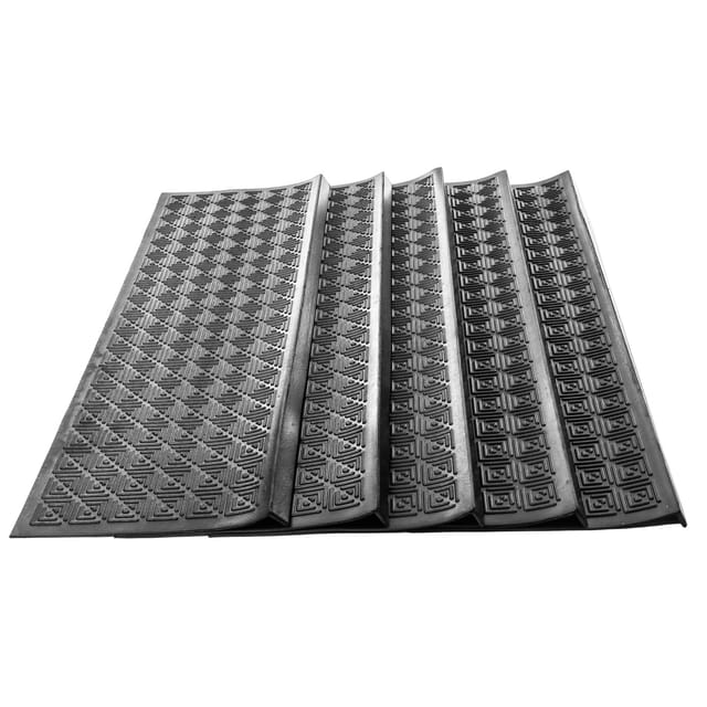 Stufenmatten AMALIA 5er-Set Außenbereiche Treppenmatten Antirutschmatte 25x107 cm