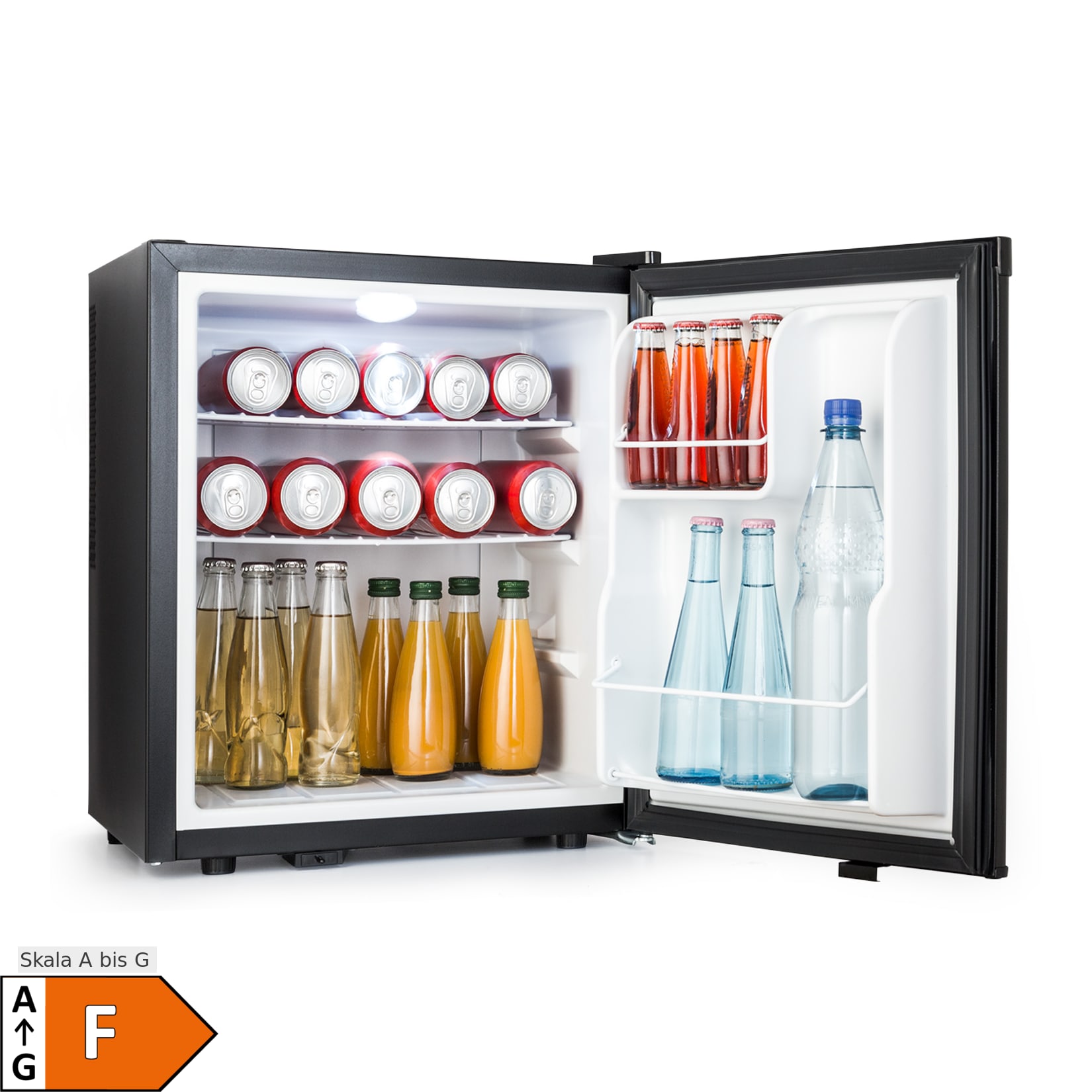 Happy Hour 38 Mini-Kühlschrank Minibar Getränkekühlschrank 38 L 26 dB Schwarz 38 Liter