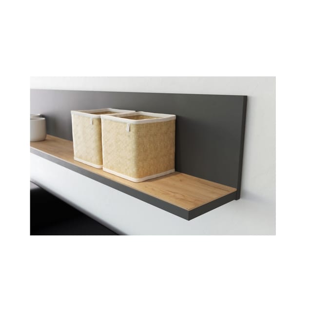 Germania Wandboard 1477-549 GW-California, in Graphit/Navarra-Eiche-Nb., bis 10 kg belastbar, 164 x 25 x 20 cm (BxHxT)