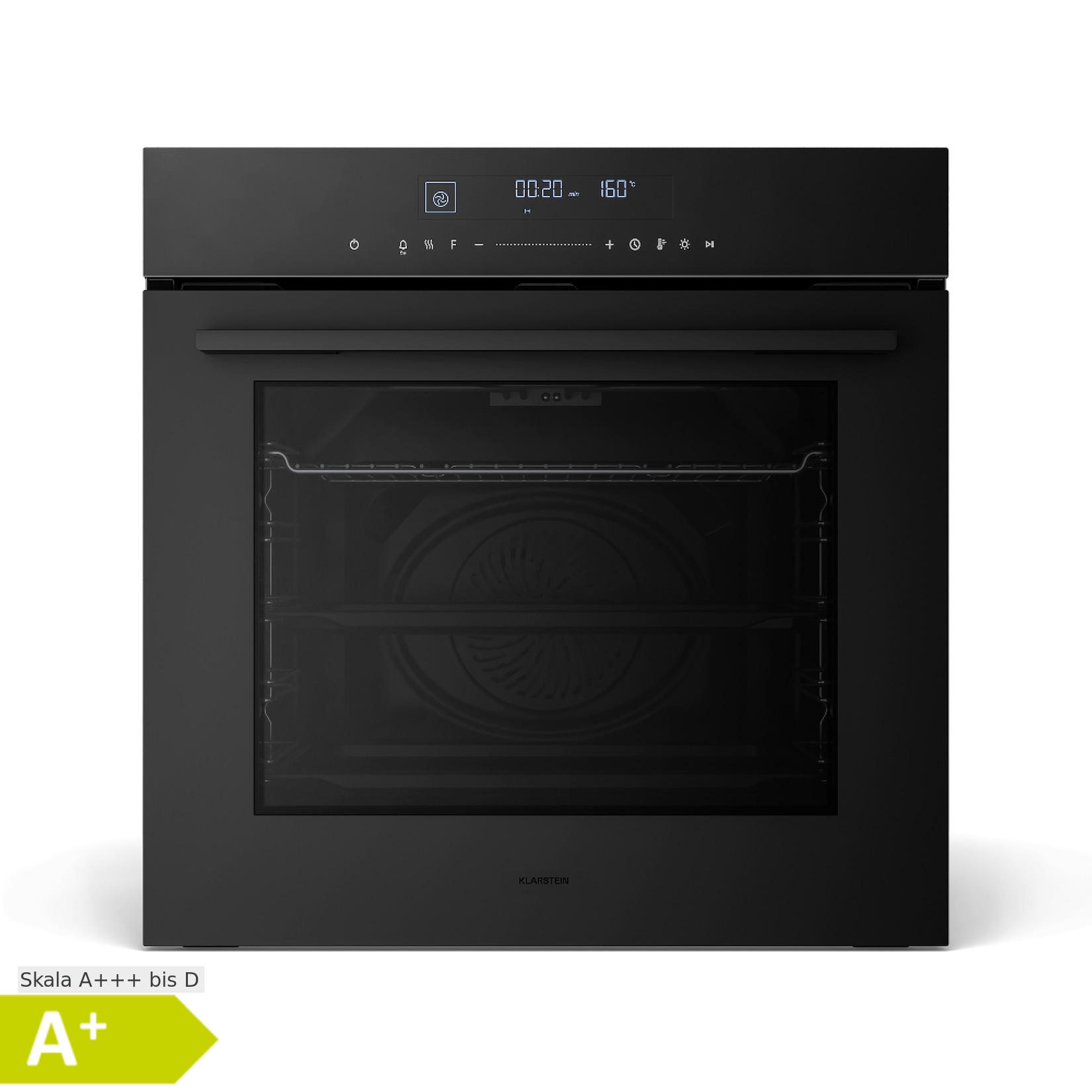 Velaire Backofen Elektroherd Großem Funktionsumfang Energieeffizientzklasse A+ 3160 W 60cm Schwarz