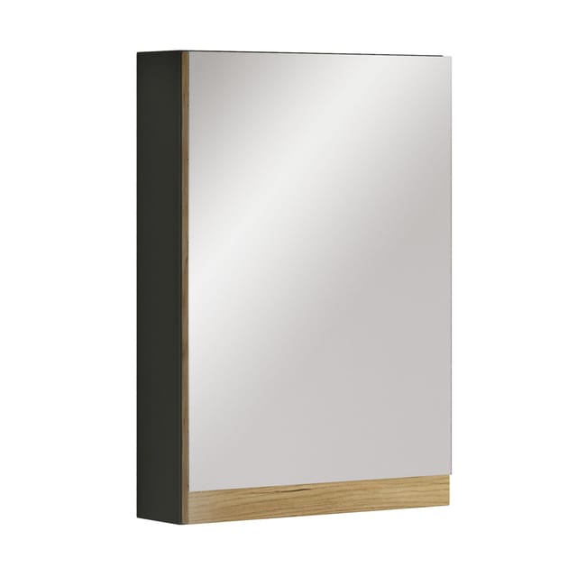 VCM Badschrank - zeitloser Spiegelschrank mit ausreichend Stauraum, Maße ca. H. 58 x B. 40 x T. 13 cm, praktische Aufbewahrungslösung für das Badezimmer, Cosila