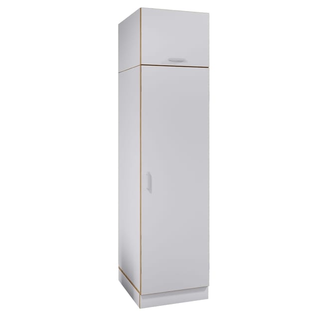 VCM Mehrzweck-Wäscheschrank , schmaler Stauraumschrank mit 4 Fächern & 2 Drehtüren, Maße Haushaltsregal H. 200 x B. 50 x T. 60 cm, Küchenschrank Rislo BD XXL