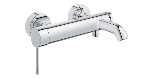Grohe Essence bath/shower mixer, brushed cool sunrise