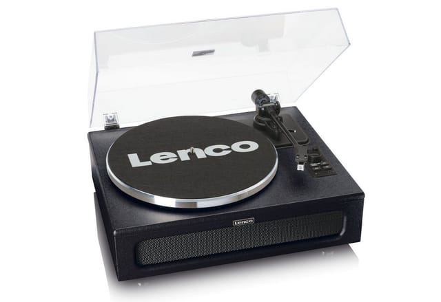 Lenco LS-430BK - Record Player with 4 built-in speakers - Black - Plattenspieler Schwarz
