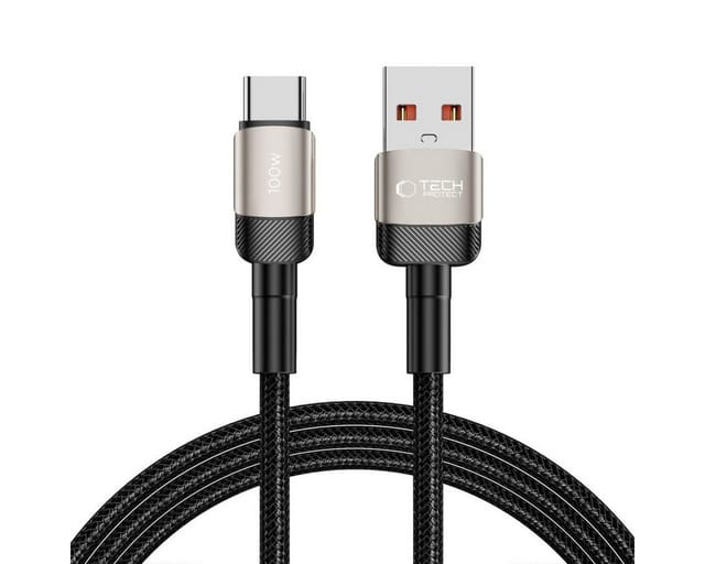 Tech-Protect UltraBoost Evo Cable USB-C / USB-A 100W 5A 2m - Titanium