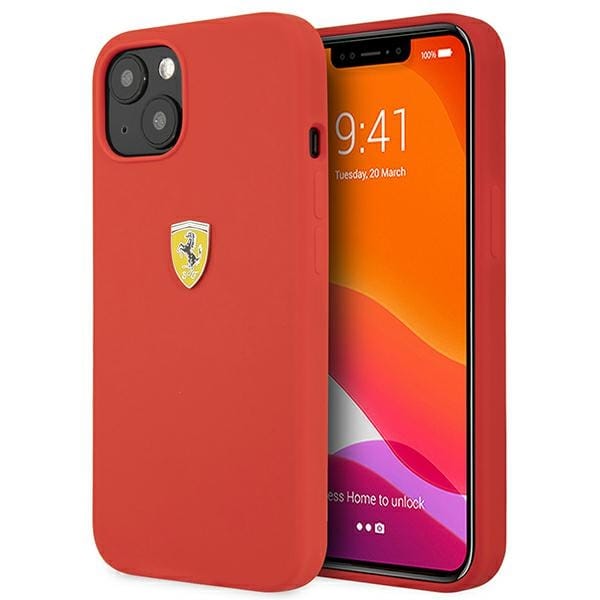Ferrari Silicone Case for iPhone 13 mini - Red